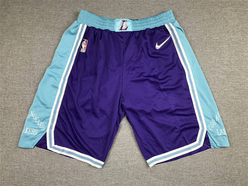 Cheap Men 2022 NBA Los Angeles Lakers blue shorts